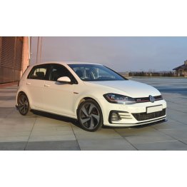 Накладка сплиттер на передний бампер Вар3 на Volkswagen Golf VII GTI рестайл